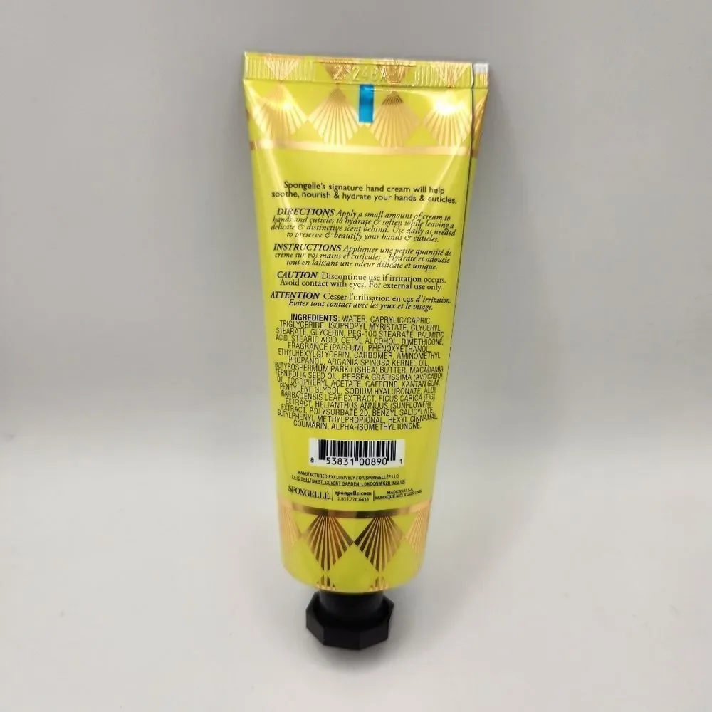 Spongelle Coconut Verbena Hand Cream Shea Butter and Argan Oil 2oz